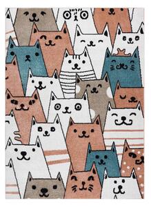 Dywany Łuszczów Detský kusový koberec Fun Gatti Cats pink - 160x220 cm