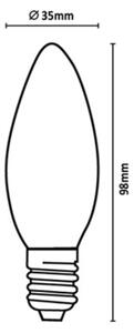 Rabalux 79216 - LED žiarovka FILAMENT C35 E14/4W/230V 3000K