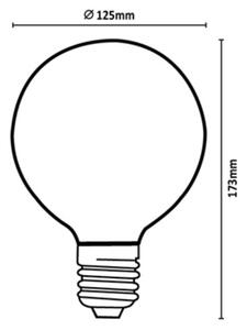 Rabalux 79218 - LED Žiarovka FILAMENT G125 E27/6W/230V 3000K