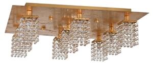 Eglo 97722 - LED Krištáľový prisadený luster PYTON GOLD 9xG9/3W/230V