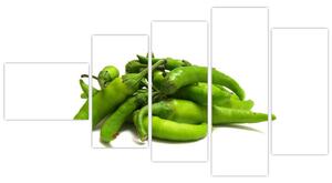 Zelené papričky - obraz (Obraz 110x60cm)