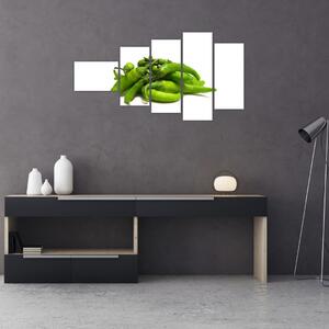 Zelené papričky - obraz (Obraz 110x60cm)