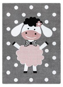Dywany Łuszczów Detský kusový koberec Petit Dolly sheep grey - 140x190 cm