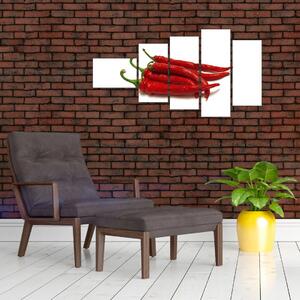 Chilli papričky, obrazy (Obraz 110x60cm)