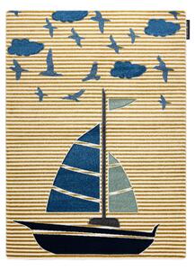 Dywany Łuszczów Detský kusový koberec Petit Sail boat gold - 80x150 cm