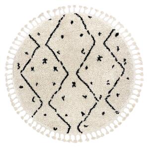 Dywany Łuszczów , Kusový koberec Berber Tetuan B751 cream kruh, 120x120 (priemer) kruh, biela, obývacia izba