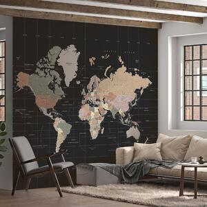 Tapety Mapa sveta na čiernej I, Fototapety mapy sveta, u99477d1 : Uwalls.sk