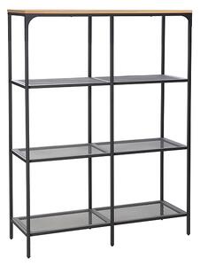 Kovový regál LEX A 100x36x136 cm čierny