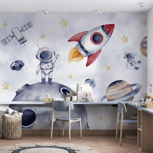 Tapety Malí astronauti v lete, Fototapety vesmír, w01461 : Uwalls.sk