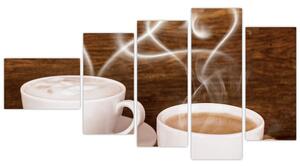 Kávové šálky - obrazy (Obraz 110x60cm)