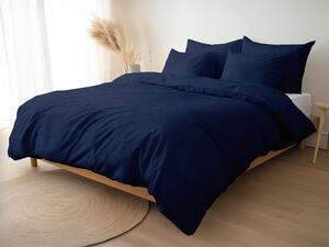 Tom Linen Ľanové obliečky Navy Washed Velikost: 140x200, 70x50