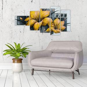 Obraz žlté kvety (Obraz 110x60cm)