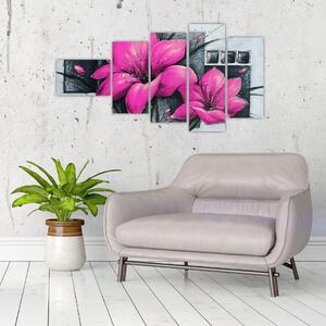 Obraz ružové kvety (Obraz 110x60cm)