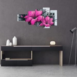 Obraz ružové kvety (Obraz 110x60cm)