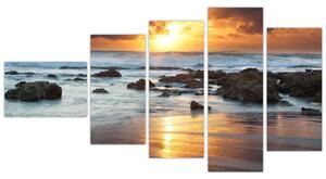 Západ slnka pri mori, obraz (Obraz 110x60cm)