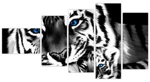 Tiger s mláďaťom, obraz (Obraz 110x60cm)