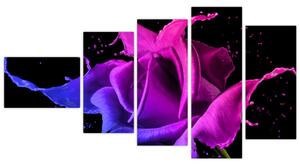 Abstraktný obraz kvetín (Obraz 110x60cm)