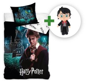 Súprava obliečok Harry Potter Kúzelné Bradavice + plyšová hračka Harry Potter