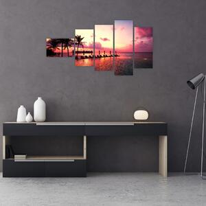 Západ slnka v exotike - obraz (Obraz 110x60cm)