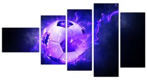 Horiace futbalová lopta - obraz (Obraz 110x60cm)