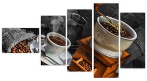 Zátišie s kávou - obraz (Obraz 110x60cm)