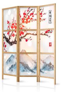 Artgeist Japonský paraván - Japanese Style: Fuji Mountain [Room Dividers] Veľkosť: 135x161