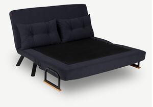 Dizajnová rozkladacia sedačka Hilarius 133 cm čierna