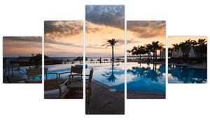 Obraz bazéna v Stredozemí (Obraz 125x70cm)