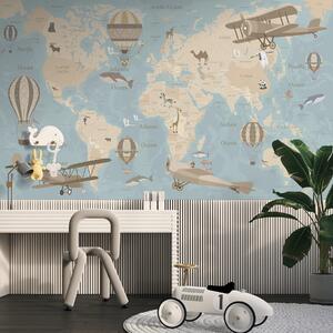 Tapety Atlas letov v angličtine, Fototapety mapy sveta, u36066v5 : Uwalls.sk