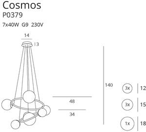 Maxlight COSMOS | Stropné závesné svietidlo s guľovými tienidlami