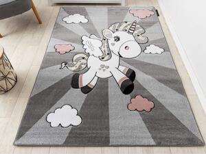 Sivý detský koberec Unicorn Rozmer: 160x220 cm