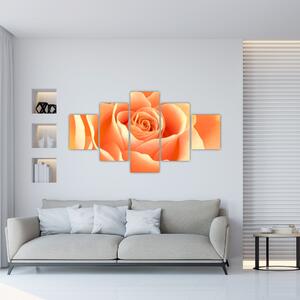 Obraz oranžové ruže (Obraz 125x70cm)