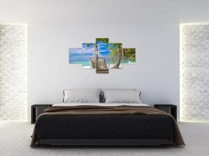 Obraz ležadla na pláži (Obraz 125x70cm)