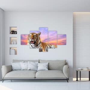 Obraz ležiaceho tigra (Obraz 125x70cm)