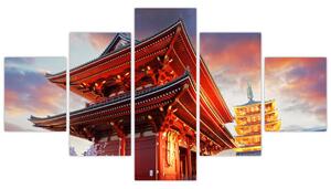 Obraz chrámu v Japonsku (Obraz 125x70cm)