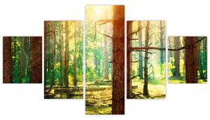 Moderný obraz - les (Obraz 125x70cm)
