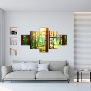 Moderný obraz - les (Obraz 125x70cm)