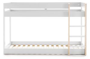 MUZZA Detská poschodová posteľ gelano 90 x 190 cm biela