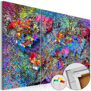 Artgeist Obraz na korku - Colourful Whirl [Cork Map] Veľkosť: 60x40