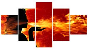 Obraz - žena v ohni (Obraz 125x70cm)