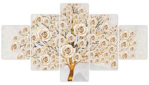 Zlatý strom - moderný obraz (Obraz 125x70cm)