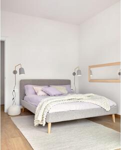 DYLA FLEECE posteľ 160x200 cm Sivá