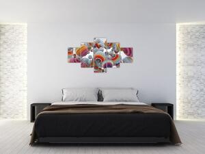 Abstraktný obraz farebných gulí (Obraz 125x70cm)