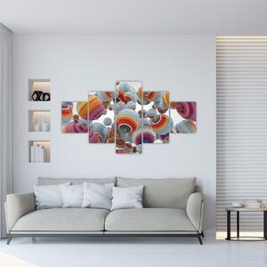 Abstraktný obraz farebných gulí (Obraz 125x70cm)