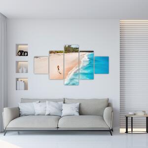 Obraz piesočné pláže - obrazy do bytu (Obraz 125x70cm)