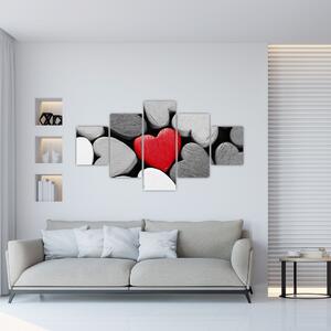 Červené srdce - obrazy na stenu (Obraz 125x70cm)