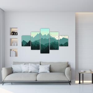 Obraz do obývačky - hory (Obraz 125x70cm)