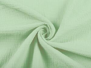 Biante Detské mušelínové posteľné obliečky do postieľky Nature MSN-002 Pastelovo zelené Do postieľky 100x135 a 40x60 cm