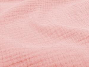 Biante Detské mušelínové posteľné obliečky do postieľky Nature MSN-004 Pastelovo ružové Do postieľky 90x130 a 40x60 cm
