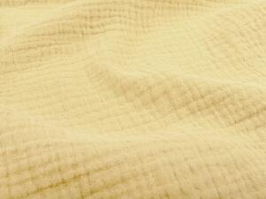 Biante Detské mušelínové posteľné obliečky do postieľky Nature MSN-003 Pastelovo žlté Do postieľky 100x135 a 40x60 cm